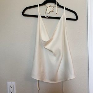 White tie backless top